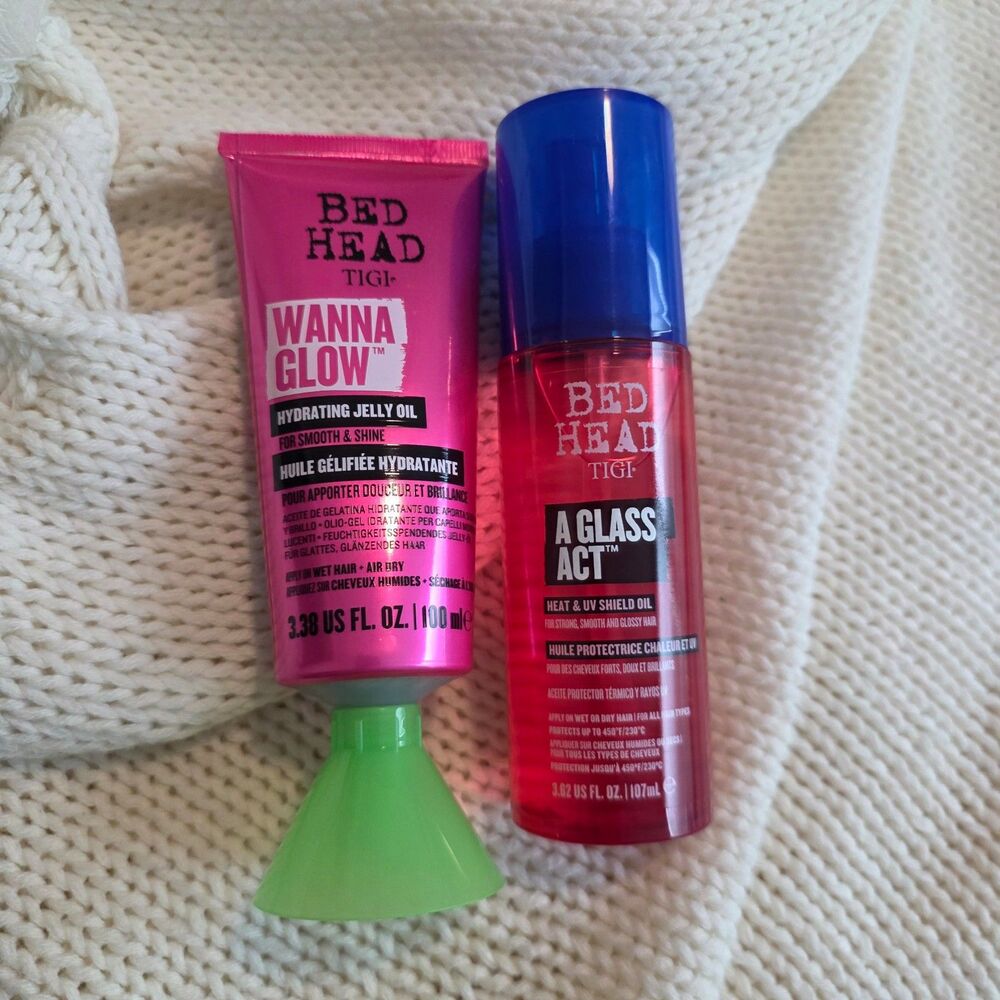 Bed Head Wanna Glow & A Glass Act Hair Products